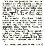 1944 Carrollton Gazette Front Page Article on Death of O. H. Vivell