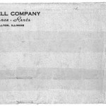 3 ½ x 6 ½ inch business envelope from 1950 for the O. H. Vivell Company run by Victor O. Clark