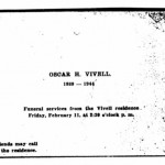 Oscar H. Vivell funeral notice