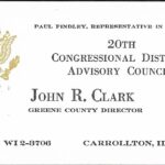 John Clark - Findley, Greene County Director, business card